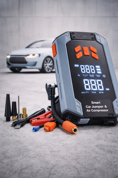 Portable 7200ACA Car Starter with Air Pump Battery Amplifier Power Bank 150 PSI